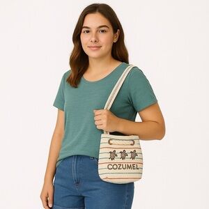 Cozumel Striped Sea Turtle Purse